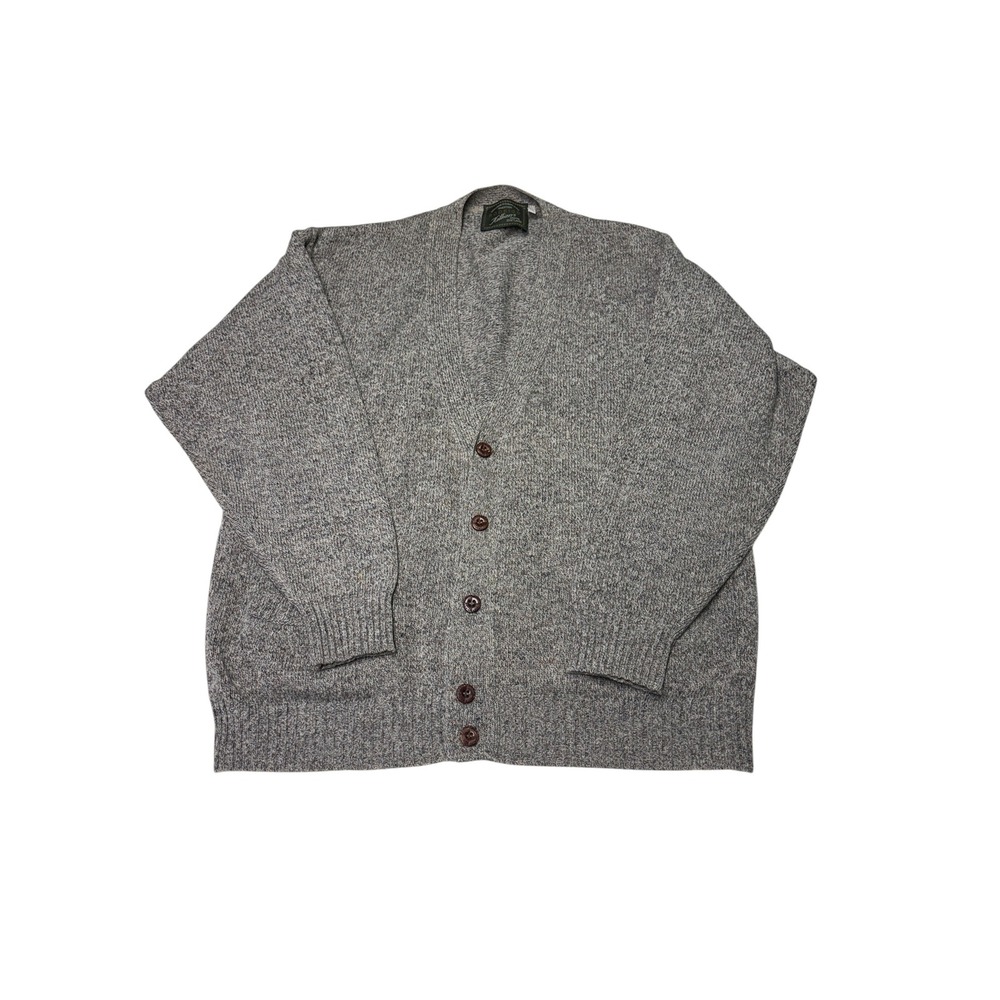 Rodrigo Killian's Original Shetland Wool Silk Cardigan Sweater Grey Men XL Italy